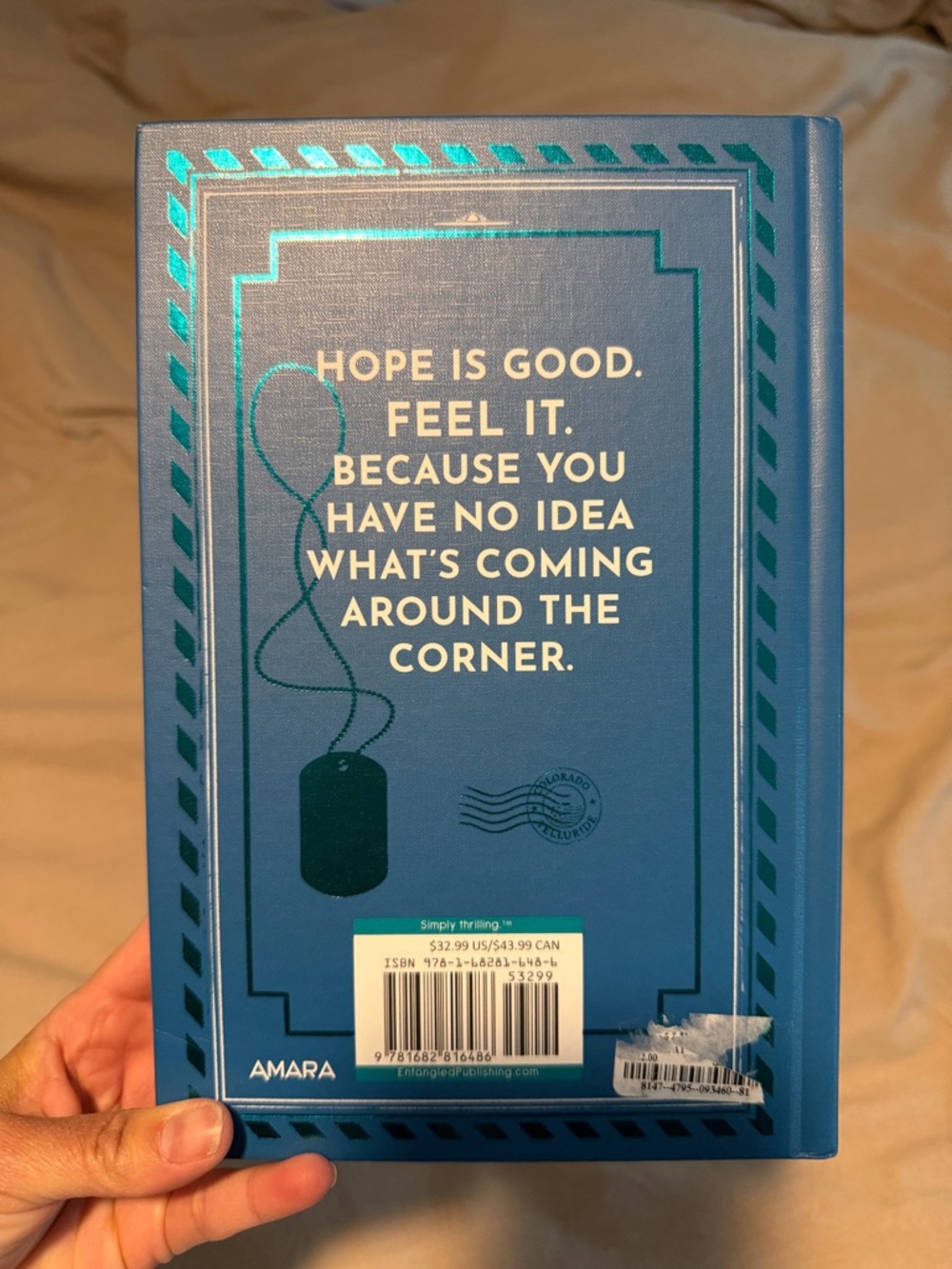 The Last Letter by Rebecca Yarros - Blue Hardcover - Picture 2 of 4